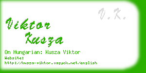 viktor kusza business card